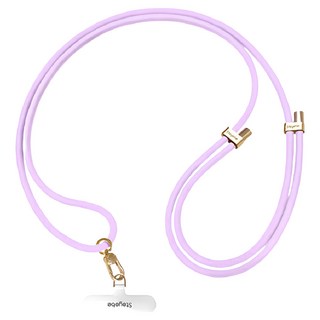 Stoyobe 親膚矽膠防水手機吊繩墊片組 繩子長度: 150cm 繩子直徑: 6mm, 紫色, 1組