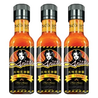 Anita's 安妮塔 火吻死神醬, 香辣後勁足, 墨西哥燈籠鬼椒與死神辣椒, 金桔果香，口感層次豐富, 180ml, 3瓶