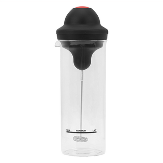 電動打奶泡耐溫壺 450ml容量 不鏽鋼+ABS+高硼玻璃材質, 黑色