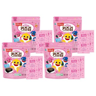 Kwang Cheon Kim 廣川海苔 鯊魚寶寶海苔 24包入, 36g, 4袋