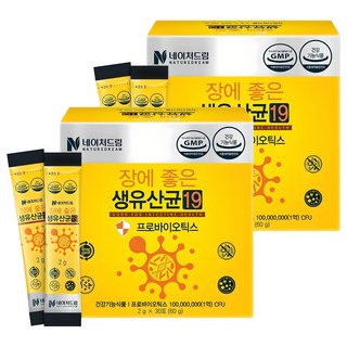 NATUREDREAM 有益腸道活性乳酸菌19 30入, 60g, 2盒
