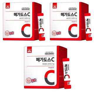 메가도스 비타민C 3000mg, 180g, 3개
