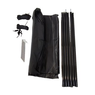 BLACK DOG 黑狗 自動帳篷拓展天幕2.4 黑膠 CBD2450WS037, 夜幕黑