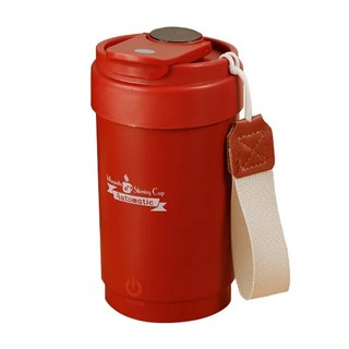 A&R 316不鏽鋼智能數位攪拌杯 陶瓷款 紅色 300ml - 一鍵攪拌 隨時掌握飲品溫度, 1個