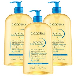 BIODERMA 舒益輕沐浴油, 1L, 3瓶