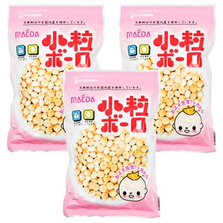 MAEDA 大阪前田製菓 乳球小粒燒菓子 蛋酥, 7個月以上寶寶適用, 日本國產原料選用, 100g, 3包