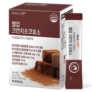 wellup ROEL 香脆巧克力酵素 30入, 1個, 90g