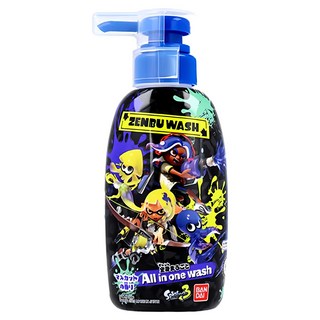 BANDAI 斯普拉遁III 三合一洗髮沐浴乳 葡萄香 1.5歲以上適用 兒童洗沐, 300ml, 1瓶