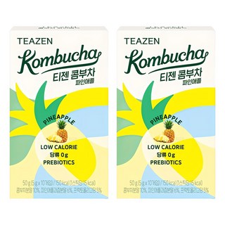 TEAZEN 茶禪 康普茶沖泡飲 鳳梨口味, 5g, 10條, 2盒