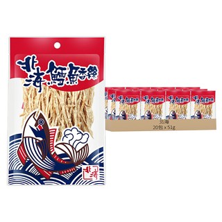 北海 鱈魚香絲, 51g, 20包