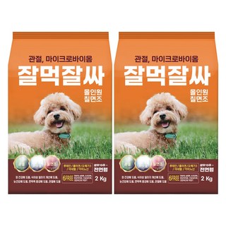잘먹잘싸 강아지 건식사료, 칠면조, 2kg, 2개