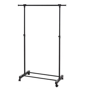 ikloo 宜酷屋 台製時尚單桿延伸曬衣架, 黑色