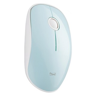 E-books 超手感靜音1600CPI無線滑鼠 2.4GHz無線技術 10公尺追蹤距離 長效5倍省電 人體工學設計 左右手皆適用, M42, Light Blue