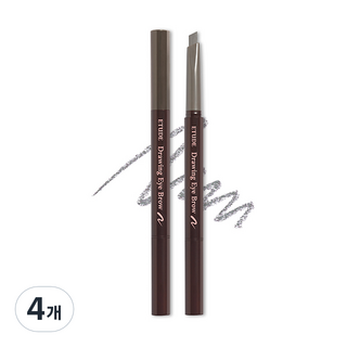 ETUDE 素描高手造型眉筆 0.25g, #05 Gray, 4支