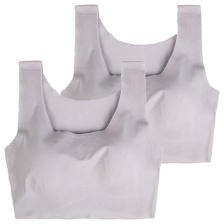 背心款冰絲內衣 Set 2件, 冰絲棉材質, S/M/L/XL 尺寸, 黑色/粉色, 鯊魚灰