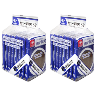 永井海苔 味付海苔片 8入 Set 日本原裝進口經典暢銷 香脆可口, 17.6g, 2袋