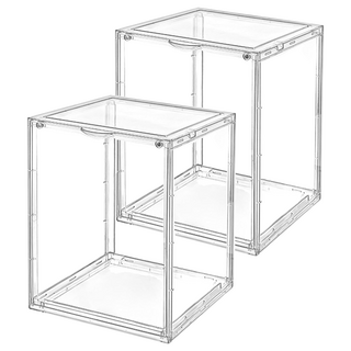 FAmILyLIFE 生活 潮玩全透明磁吸門展示盒 A-494, 透明, 2個