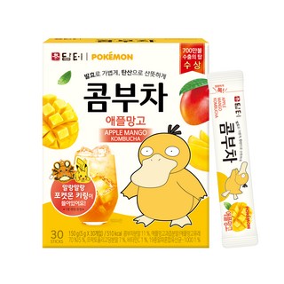 Damtuh 丹特 寶可夢康普茶沖泡粉 愛文芒果口味, 5g, 30條, 1盒