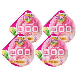 UHA 味覺糖 酷露露Q糖 水蜜桃口味, 40g, 4包