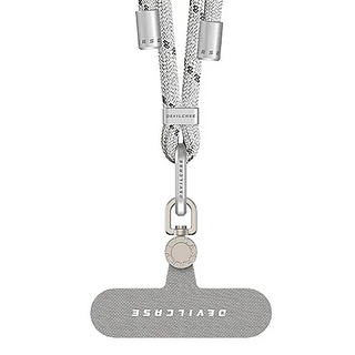 DEVILCASE 單鉤可調式編織掛繩 + 墊片 6mm, 極地灰, 1組