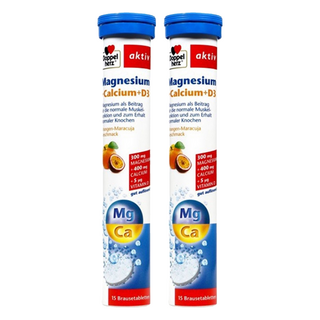 Doppel herz 德之寶 鈣鎂D3發泡錠, 6.5g, 15顆, 2瓶