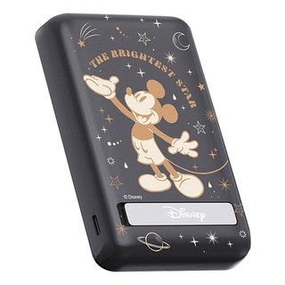 Disney 迪士尼 晶磁系列 支架磁吸無線充行動電源 10000mAh Type-C, PDN-002, 夜空米奇 黑色