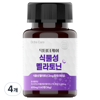 닥터더케어 식물성 멜라토닌 2mg 함유 36g, 4개, 60정