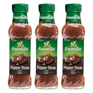 Fountain 黑胡椒牛排醬, 250ml, 3瓶