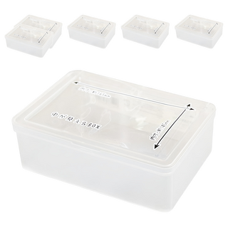 和泉化成 IZUMI 掀蓋收納盒, 透明, 6個