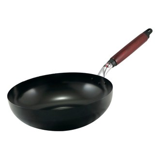 hokua 北陸 輕量級木柄黑鐵炒鍋 28cm, 1個