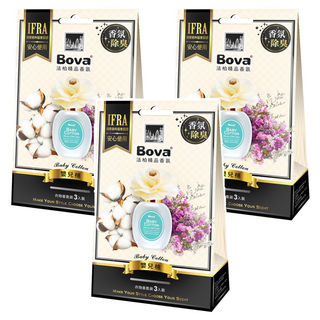 Bova 法柏精品香氛 花漾香氛包 嬰兒棉 3入, 歐洲進口香精油, 通過SGS檢驗, 無甲醛, 30g, 3盒