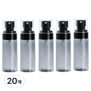 갠지라이프 분무기 소분용기 공병 60ml, 20개, 투명블랙