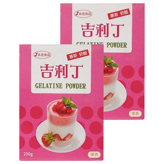 永詮食品 超鑽吉利丁粉 200g, 2盒