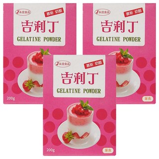 永詮食品 超鑽吉利丁粉 200g, 3盒