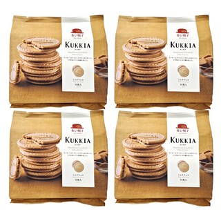 AKAI BOHSHI 紅帽子 KUKKIA 法蘭酥 可可, 牛奶巧克力風味 薄脆質地 日本製造 10枚入, 78g, 4袋