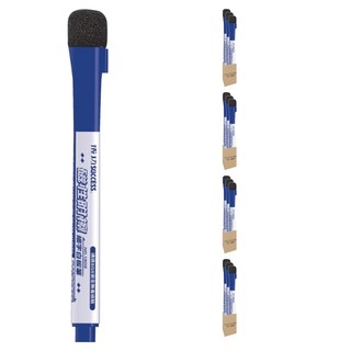 SUCCESS 成功 磁性附擦細字白板筆 筆蓋附磁鐵 海綿頭板擦 1mm字幅, 藍色, 12支