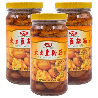 大茂 大土豆麵筋 古早好味道 素食系列, 375g, 3罐