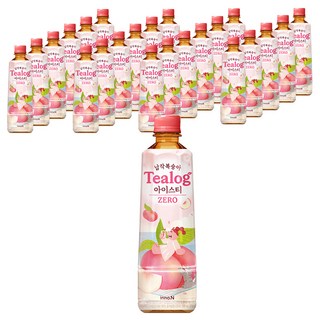 티로그 납작복숭아 아이스티 홍차 제로, 500ml, 24개