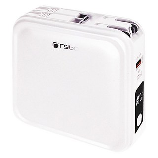 LaPO 自帶線 磁吸Apple Watch 超進化8合1雙孔輸出多功能無線充行動電源 10000mAh C TO C 原廠保固, 柔霧白, WT-08