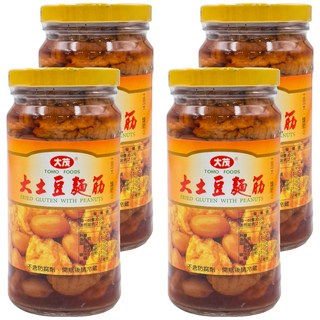 大茂 大土豆麵筋 古早好味道 素食系列, 375g, 4罐