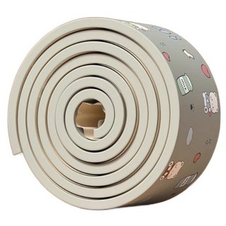 Couselect 軟彈直角兒童防撞條 NBR泡棉保護條/桌角墊, 奶罐小熊 灰色, 1捲