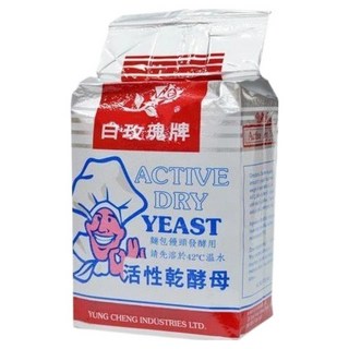 白玫瑰牌 活性乾酵母，麵包饅頭發酵用, 500g, 1包