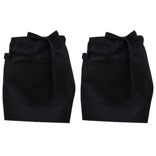 廚師短版圍裙, 黑色, 2個