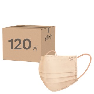 明基健康生活 幸福物語 成人平面醫用口罩 175 x 95mm, 奶茶杏, 30片, 4盒