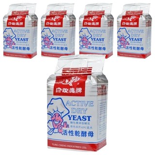 白玫瑰牌 活性乾酵母，麵包饅頭發酵用, 500g, 5包