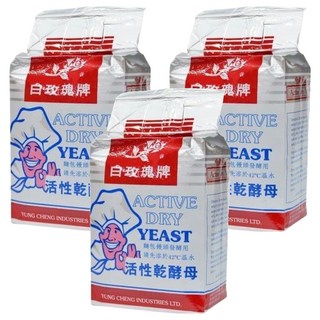 白玫瑰牌 活性乾酵母，麵包饅頭發酵用, 500g, 3包