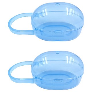 可攜式奶嘴收納盒, 2入, 藍色