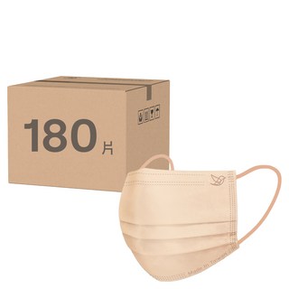 明基健康生活 幸福物語 成人平面醫用口罩 175 x 95mm, 奶茶杏, 30片, 6盒