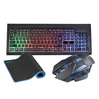 FOXXRAY 狐鐳灰燼狂狐電競三合一組合包 原廠保固, FXR-KMP-06, 黑色, 一般型