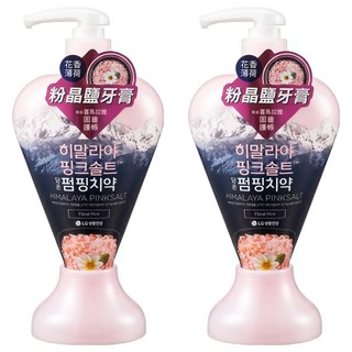 BAMBOO SALT 竹鹽 喜馬拉雅粉晶鹽牙膏 花香薄荷, 285g, 2瓶